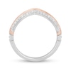 Thumbnail Image 3 of Enchanted Disney Aurora 1/5 CT. T.W. Diamond Contour Anniversary Band in 14K Two-Tone Gold