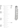 Thumbnail Image 2 of 1 CT. T.W. Certified Lab-Grown Diamond Offset Row Hoop Earrings in 10K White Gold (F/VS2)