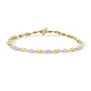 Thumbnail Image 1 of 2 CT. T.W. Certified Lab-Grown Diamond Alternating Marquise Link Bracelet in 10K Gold (F/VS2) - 7.25”