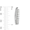 Thumbnail Image 2 of 2 CT. T.W. Certified Lab-Grown Diamond Double Row Hoop Earrings in 10K White Gold (F/VS2)