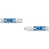 Thumbnail Image 3 of 1/10 CT. T.W. Diamond Link Bracelet in Solid Stainless Steel and Blue Ion Plate - 8.37”