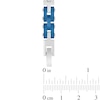 Thumbnail Image 4 of 1/10 CT. T.W. Diamond Link Bracelet in Solid Stainless Steel and Blue Ion Plate - 8.37”