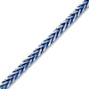 Thumbnail Image 2 of 6.0mm Wheat Chain Bracelet in Solid Stainless Steel and Blue Ion Plate - 8.5”