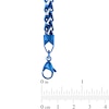 Thumbnail Image 4 of 6.0mm Wheat Chain Bracelet in Solid Stainless Steel and Blue Ion Plate - 8.5”