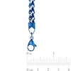 Thumbnail Image 4 of 6.0mm Wheat Chain Necklace in Solid Stainless Steel and Blue Ion Plate - 24”