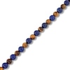 Thumbnail Image 2 of 6.0mm Sodalite and Tiger’s Eye Bead Strand Bracelet in Solid Stainless Steel - 8.5”