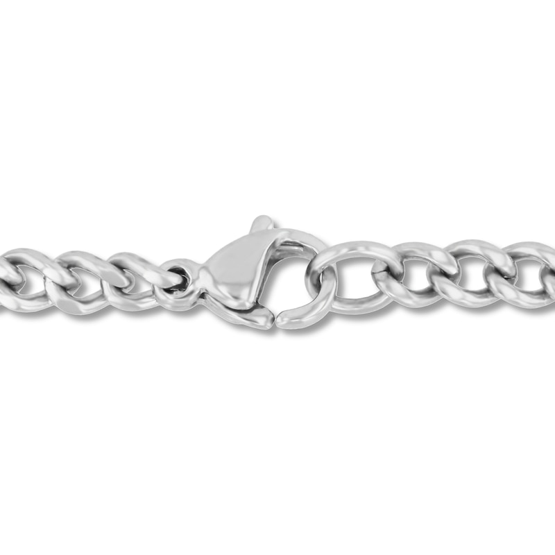 Main Image 3 of 1/4 CT. T.W. Black Diamond Cross Pendant in Stainless Steel and Black Ion Plate - 24”