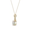 Thumbnail Image 2 of Cushion-Shaped Opal and Diamond Accent Drop Pendant in 10K Gold