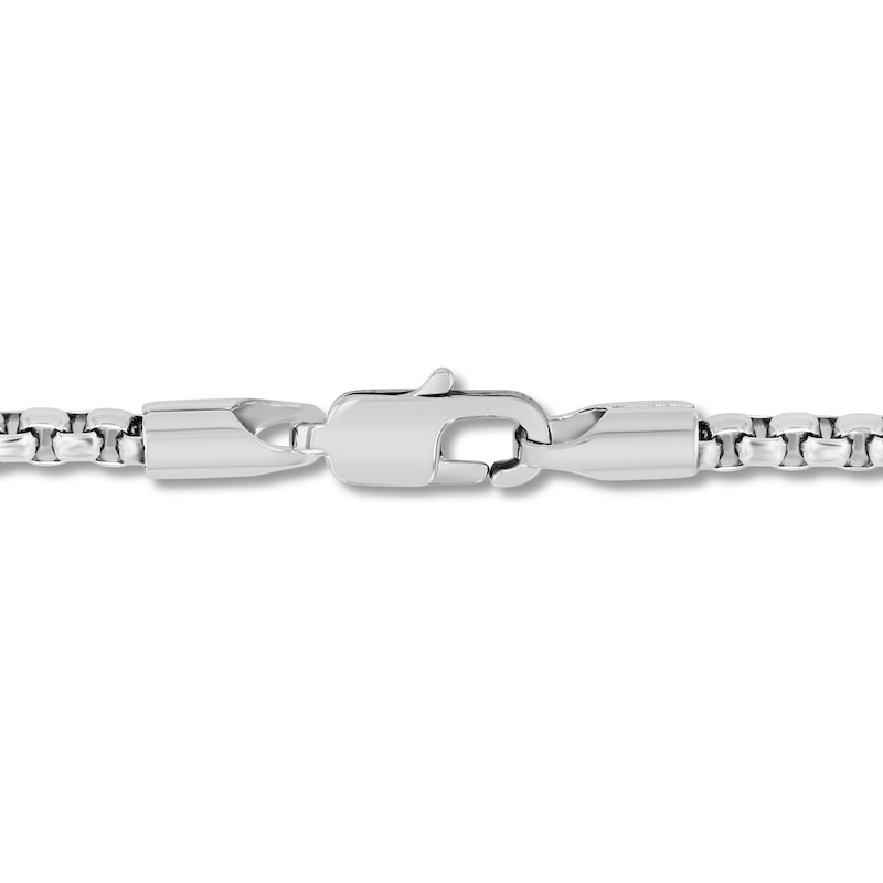 Main Image 3 of 1/4 CT T.W. Diamond Frame Anchor and Ship’s Wheel Pendant in Stainless Steel and Black Ion Plate - 24”