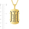 Thumbnail Image 4 of Serenity Prayer Dog Tag Pendant in Stainless Steel with Yellow and Black Ion Plate - 24”