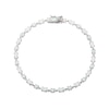Thumbnail Image 1 of Oval and Round Lab-Created Opal Alternating Link Bracelet in Sterling Silver - 7.25”