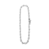 Thumbnail Image 2 of Oval and Round Lab-Created Opal Alternating Link Bracelet in Sterling Silver - 7.25”