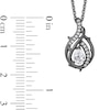 Thumbnail Image 3 of Enchanted Disney Villains Maleficent 3/8 CT. T.W. Pear Certified Lab-Grown Diamond Pendant in Black Sterling Silver