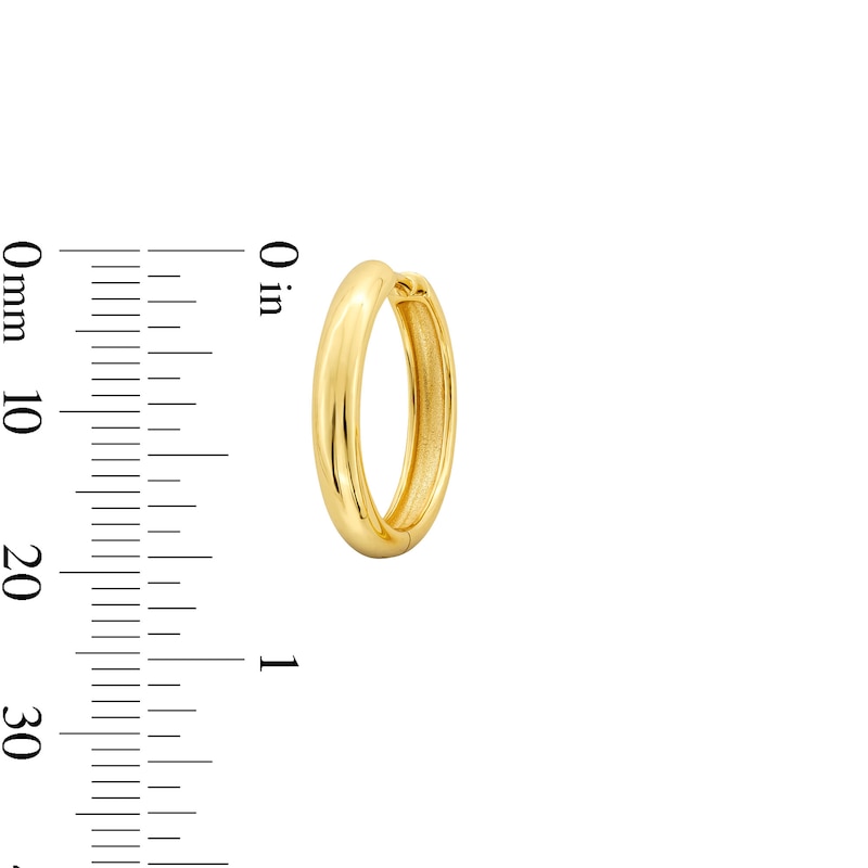 Main Image 3 of 17.6mm Hoop Earrings in Sterling Silver with 18K Gold Plate
