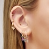 Thumbnail Image 4 of 17.6mm Hoop Earrings in Sterling Silver with 18K Gold Plate