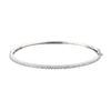 Thumbnail Image 1 of White Lab-Created Sapphire Bangle in Sterling Silver - 7.25"
