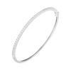Thumbnail Image 2 of White Lab-Created Sapphire Bangle in Sterling Silver - 7.25"