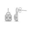 Thumbnail Image 5 of Emerald-Cut and Round White Lab-Created Sapphire Doorknocker Drop Pendant, Earrings and Ring Set in Sterling Silver