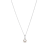 Thumbnail Image 2 of Freshwater Cultured Pearl and White Lab-Created Sapphire Drop Pendant and Earrings Set in Sterling Silver