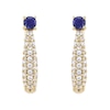 Thumbnail Image 1 of Ceylon Blue and White Lab-Created Sapphire Drop Earrings in Sterling Silver with 14K Gold Plate