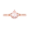 Thumbnail Image 1 of Pear-Shaped Morganite and Diamond Accent Ring in 10K Rose Gold