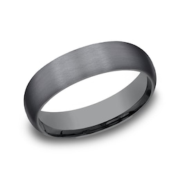 6.0mm Satin Engravable Wedding Band in Tantalum (1-2 lines)
