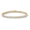 Thumbnail Image 1 of 3 CT. T.W. Certified Lab-Grown Multi-Diamond “S” Link Bracelet in 10K Gold (F/VS2) - 7.25”