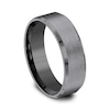 Thumbnail Image 2 of 7.0mm Brushed Beveled Edge Engravable Wedding Band in Tantalum (1-2 Lines)