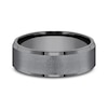 Thumbnail Image 3 of 7.0mm Brushed Beveled Edge Engravable Wedding Band in Tantalum (1-2 Lines)