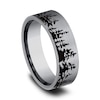 Thumbnail Image 2 of 8.0mm Satin Tree Line Engravable Wedding Band in Tantalum (1-2 lines)