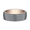 Thumbnail Image 3 of 6.5mm Matte Engravable Wedding Band in Tantalum and 14K Rose Gold (1-2 lines)