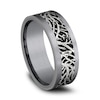Thumbnail Image 2 of 8.0mm Branch-Pattern Engravable Wedding Band in Tantalum and Titanium (1-2 lines)