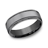Thumbnail Image 1 of 7.0mm Matte Center Engravable Wedding Band in Tantalum (1-2 lines)