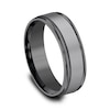 Thumbnail Image 2 of 7.0mm Matte Center Engravable Wedding Band in Tantalum (1-2 lines)