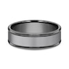 Thumbnail Image 3 of 7.0mm Matte Center Engravable Wedding Band in Tantalum (1-2 lines)