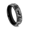 Thumbnail Image 2 of 6.5mm Matte Buck in Forest Engravable Wedding Band in Two-Tone Titanium (1-2 lines)