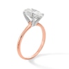 Thumbnail Image 2 of 2 CT. Oval Certified Lab-Grown Diamond Solitaire Engagement Ring in 14K Rose Gold (F/VS2)