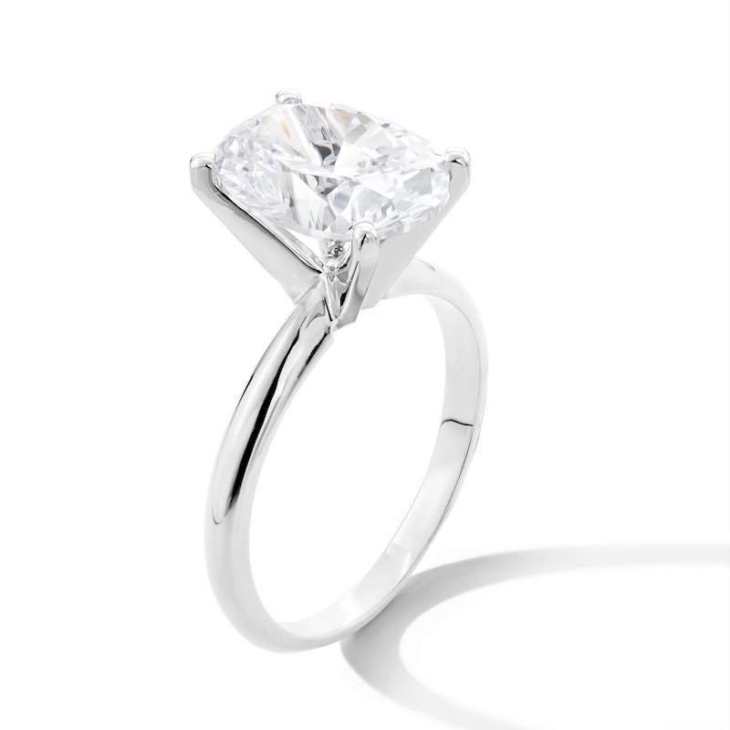 Main Image 2 of 4 CT. Oval Certified Lab-Grown Diamond Solitaire Engagement Ring in 14K White Gold (F/VS2)