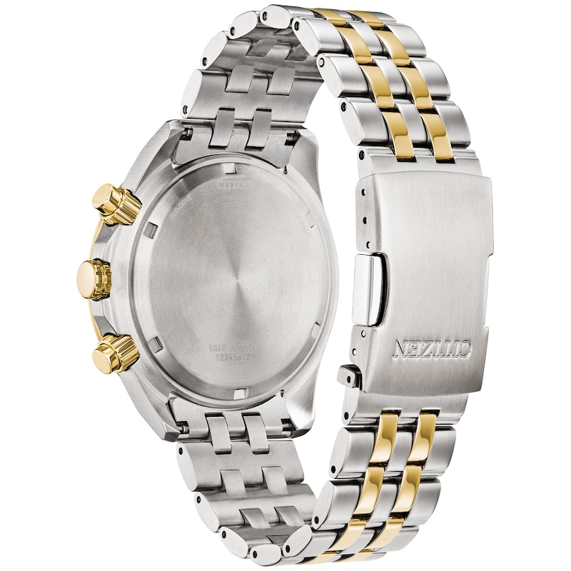 Main Image 3 of Men’s Citizen Eco-Drive® Dress Classic Two-Tone Perpetual Calendar Chronograph Watch with Grey Dial (Model: BL5564-55H)