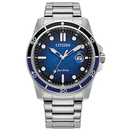 Men’s Citizen Eco-Drive® Sport Casual Watch with Textured Blue Dial (Model: AW1810-85L)