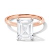 Thumbnail Image 1 of 3 CT. Emerald-Cut Certified Lab-Grown Diamond Solitaire Engagement Ring in 14K Rose Gold (F/VS2)