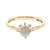Thumbnail Image 1 of 5.0mm Opal and Diamond Accent Crown Ring in 10K Gold