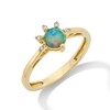 Thumbnail Image 3 of 5.0mm Opal and Diamond Accent Crown Ring in 10K Gold