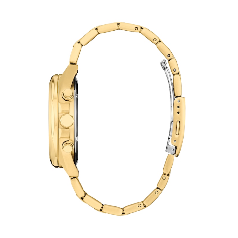 Main Image 2 of Men’s Citizen Eco-Drive® Dress Classic Gold-Tone IP Chronograph Watch with White Dial (Model: CA4592-85A)