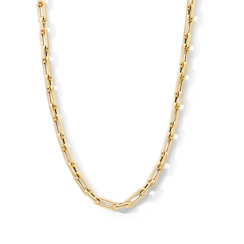 Main Image 1 of 5.6mm Paper Clip Chain Necklace in Hollow 10K Gold