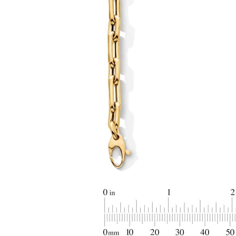 Main Image 2 of 5.6mm Paper Clip Chain Bracelet in Hollow 10K Gold - 7.5"