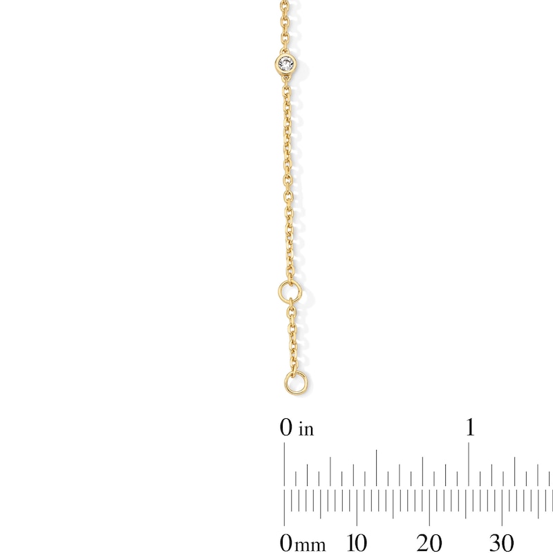 Main Image 2 of 1/4 CT. T.W. Certified Lab-Grown Diamond Bezel-Set Station Bracelet in Sterling Silver with 10K Gold Plate (F/VS2)