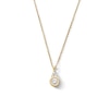 Thumbnail Image 1 of 1/4 CT. T.W. Certified Lab-Grown Diamond Bezel-Set Stacked Pendant in Sterling Silver with 10K Gold Plate (F/VS2)