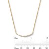 Thumbnail Image 2 of 1/4 CT. T.W. Baguette and Round Certified Lab-Grown Diamond Necklace in Sterling Silver with 10K Gold Plate (F/VS2)