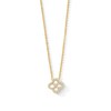 Thumbnail Image 1 of 1/4 CT. T.W. Baguette and Round Certified Lab-Grown Diamond Clover Necklace in Sterling Silver with 10K Gold Plate